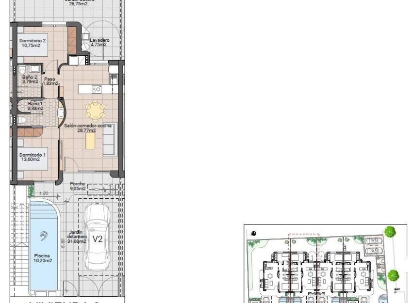 Nieuwbouw Woningen - Bungalow - Pilar de la Horadada - pueblo